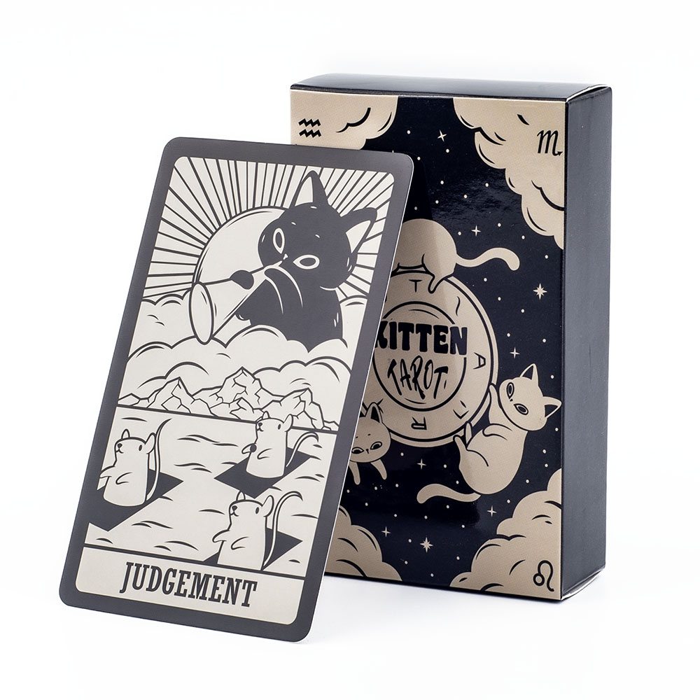 Tarot Deck With Guidebook - Set Kartu Tarot Kucing, 78 Kartu,