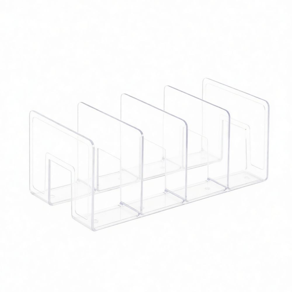 Clear Acrylic Book Stand Holder - Rak Buku Akrilik, Organizer Meja, Rak
