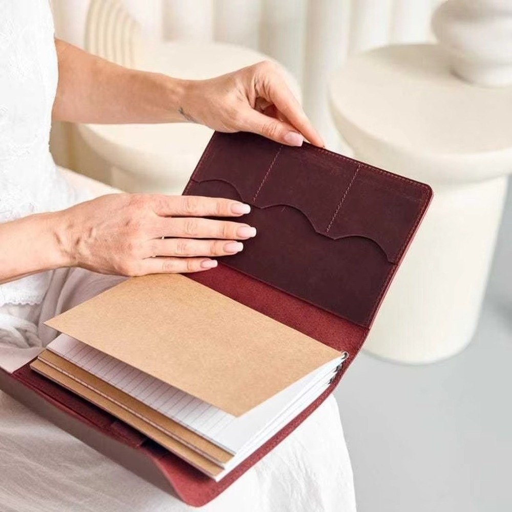 Organizer Buku Catatan Isi Ula - Vintage Leather Journal Notebook ulasan dan harga