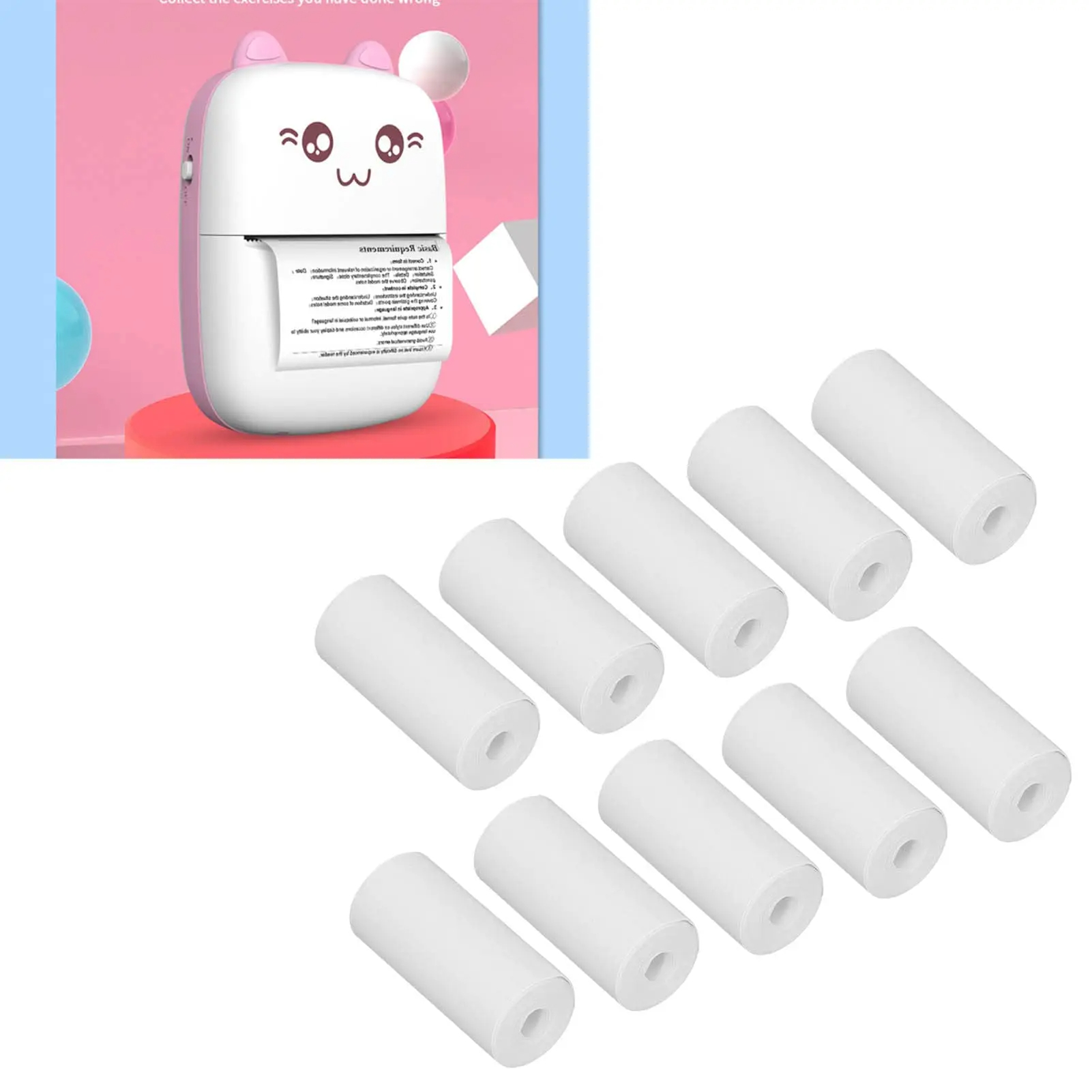 10 buah kertas Printer Mini, 5 - Mini Pocket Thermal Printer Paper Roll ulasan dan harga
