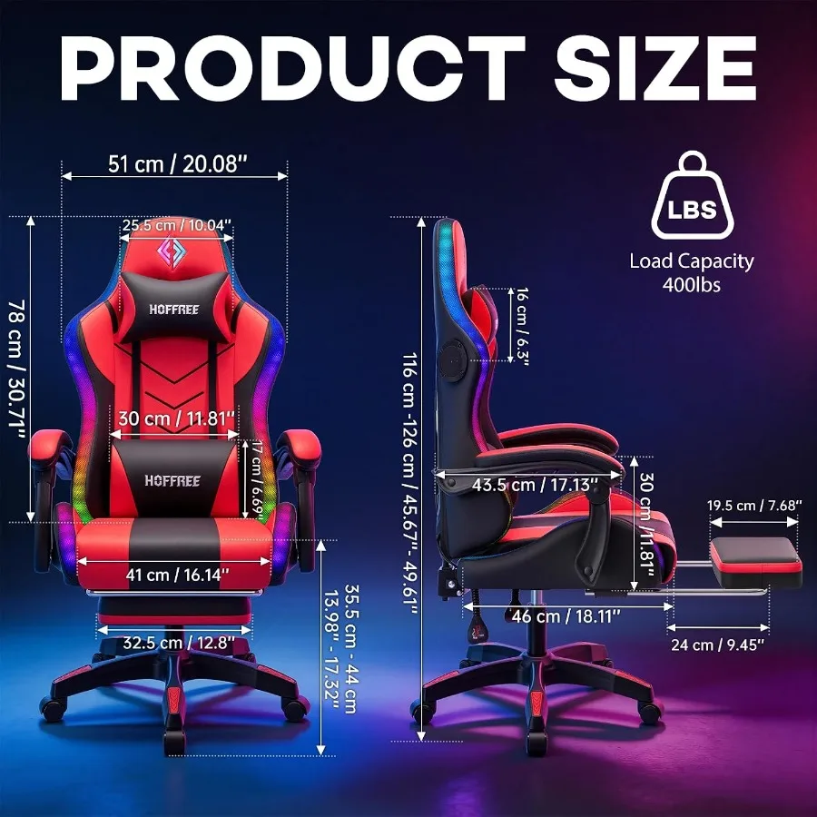 Kursi Gaming RGB dengan Speake - Music ulasan dan harga
