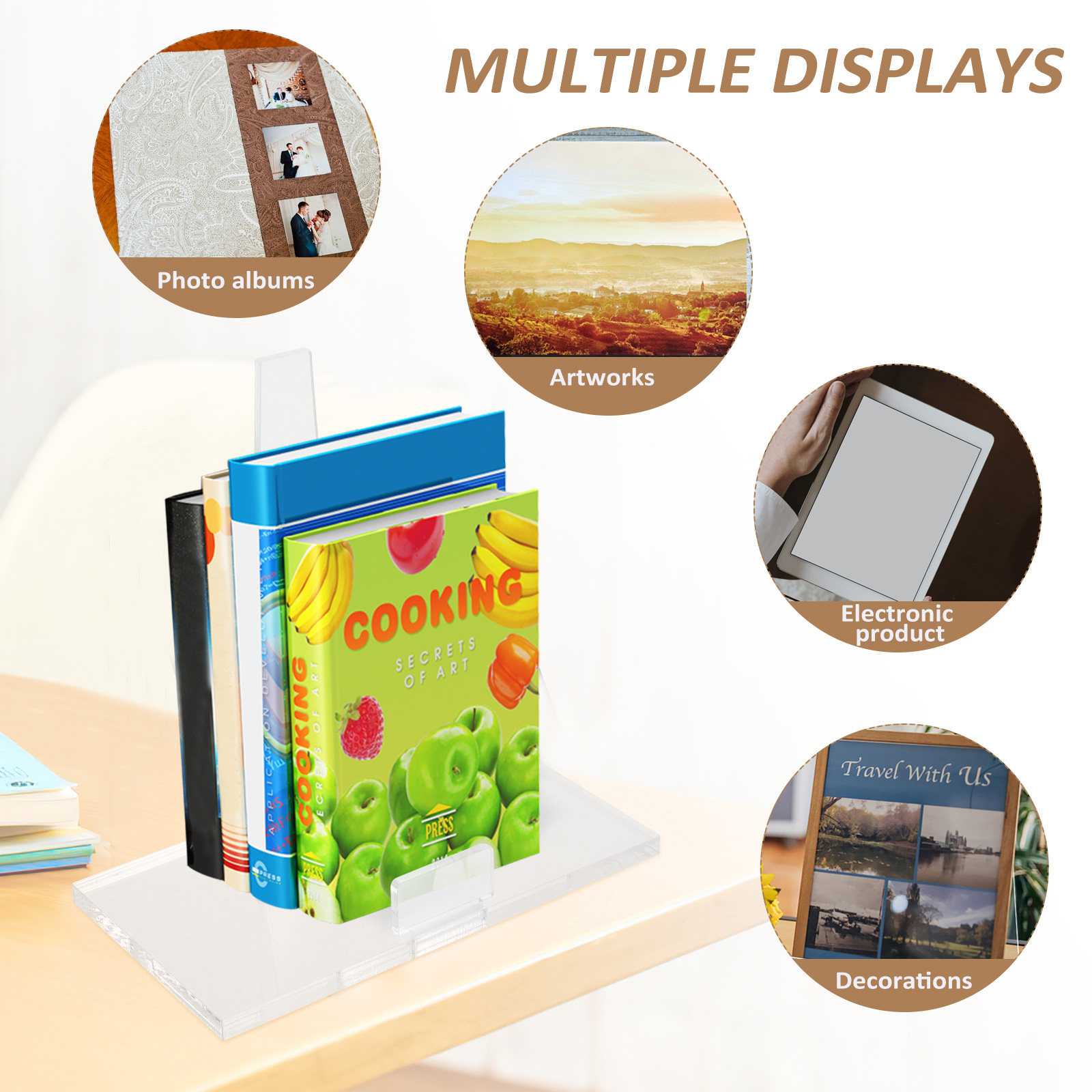 Penyangga Piring Akrilik Serba - Clear Acrylic Book Stand Holder ulasan dan harga