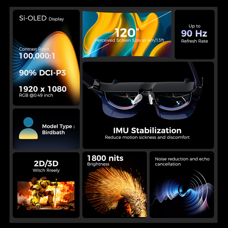 Kacamata AR Cerdas Micro OLED  - Movies ulasan dan harga
