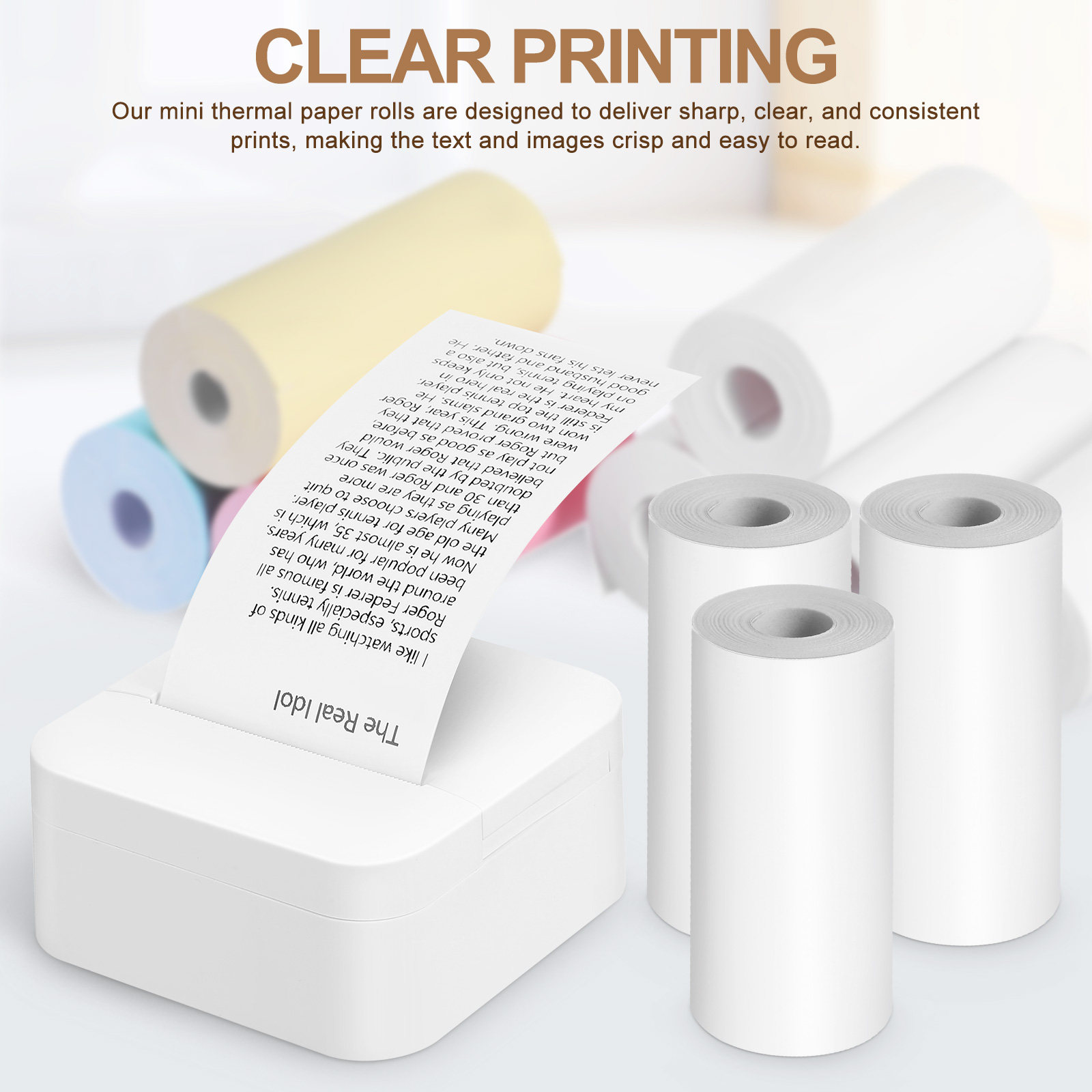 13 Gulung Kertas Printer, Stik - Mini Pocket Thermal Printer Paper Roll ulasan dan harga