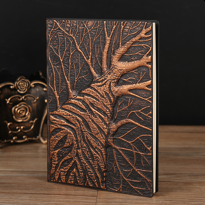 Buku Catatan Kulit PU Motif Po - Vintage Leather Journal Notebook ulasan dan harga