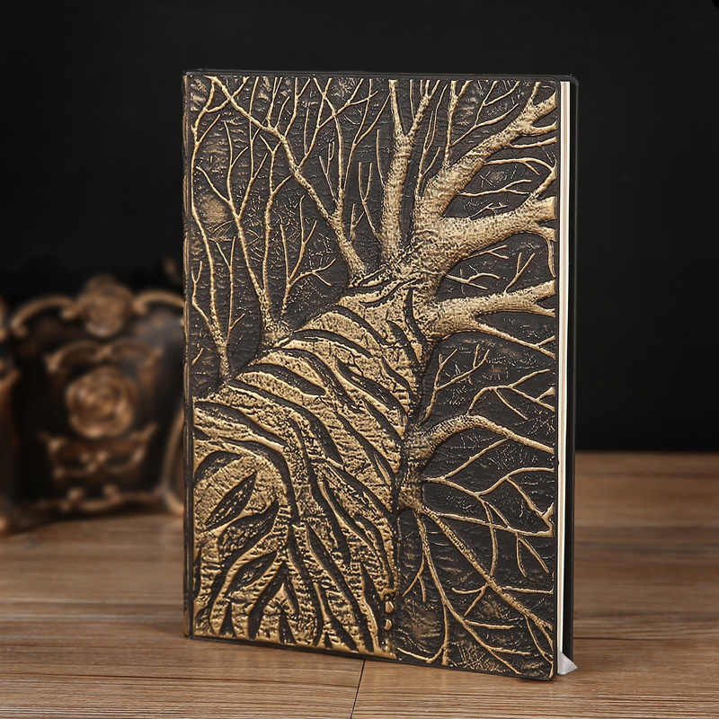 Buku Catatan Kulit PU Motif Po - Vintage Leather Journal Notebook ulasan dan harga